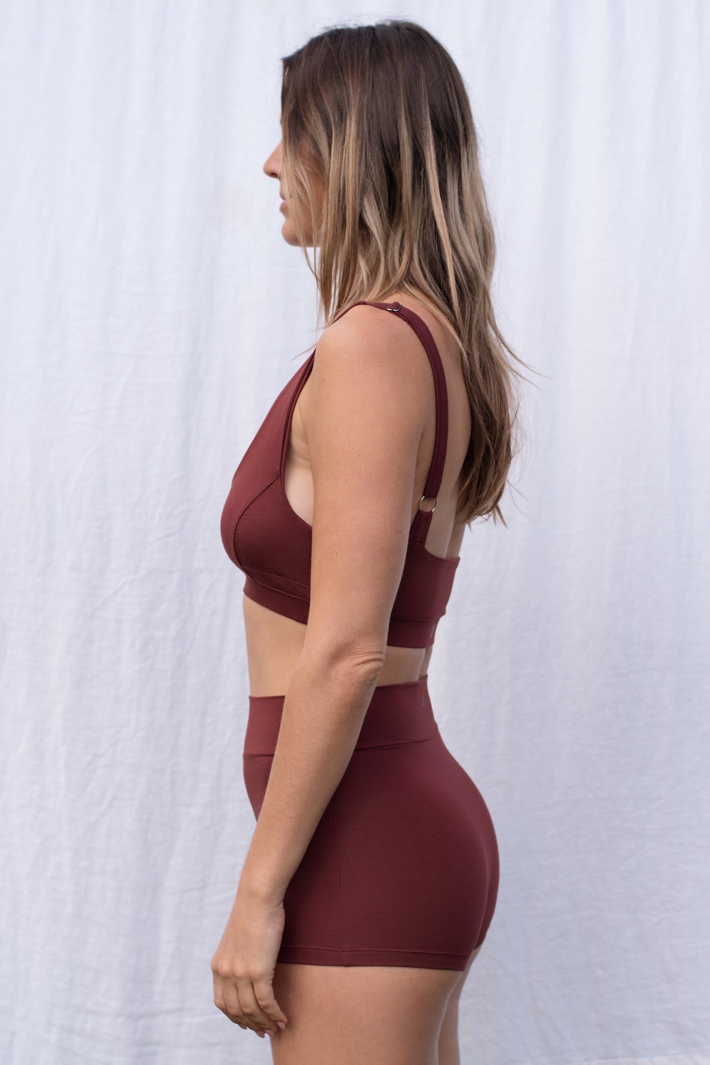Harbor High Rise Boxer in Wine