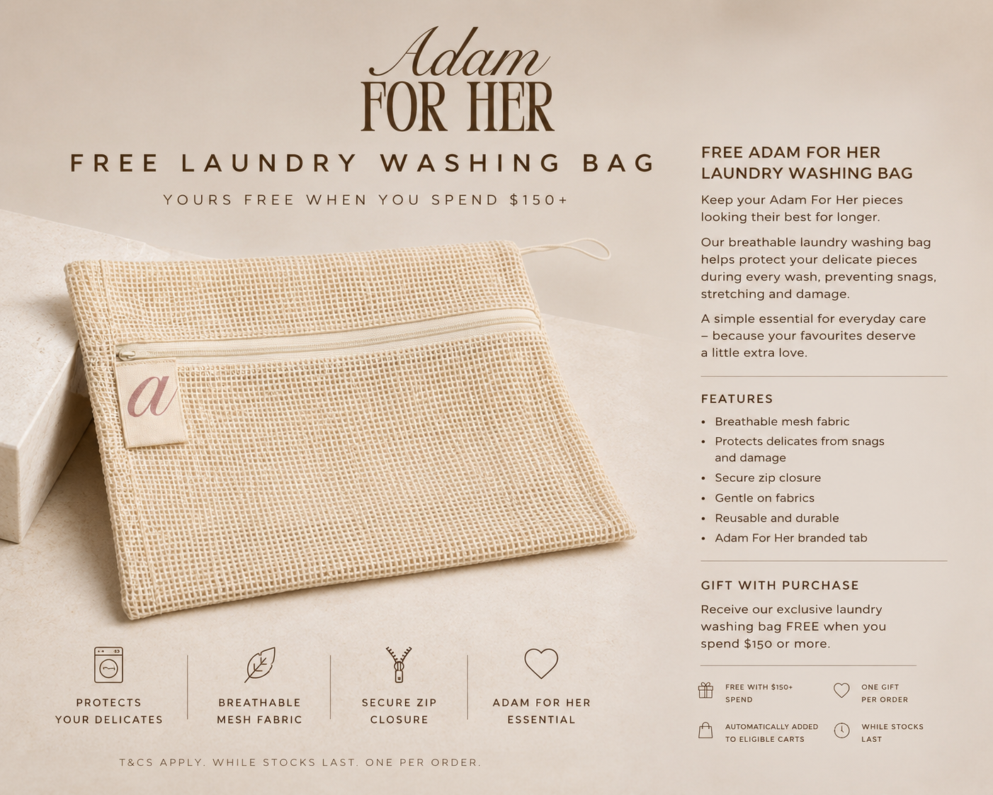 Adam For Her Laundry Washing Bag